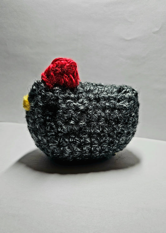 Dark Gray crochet chicken