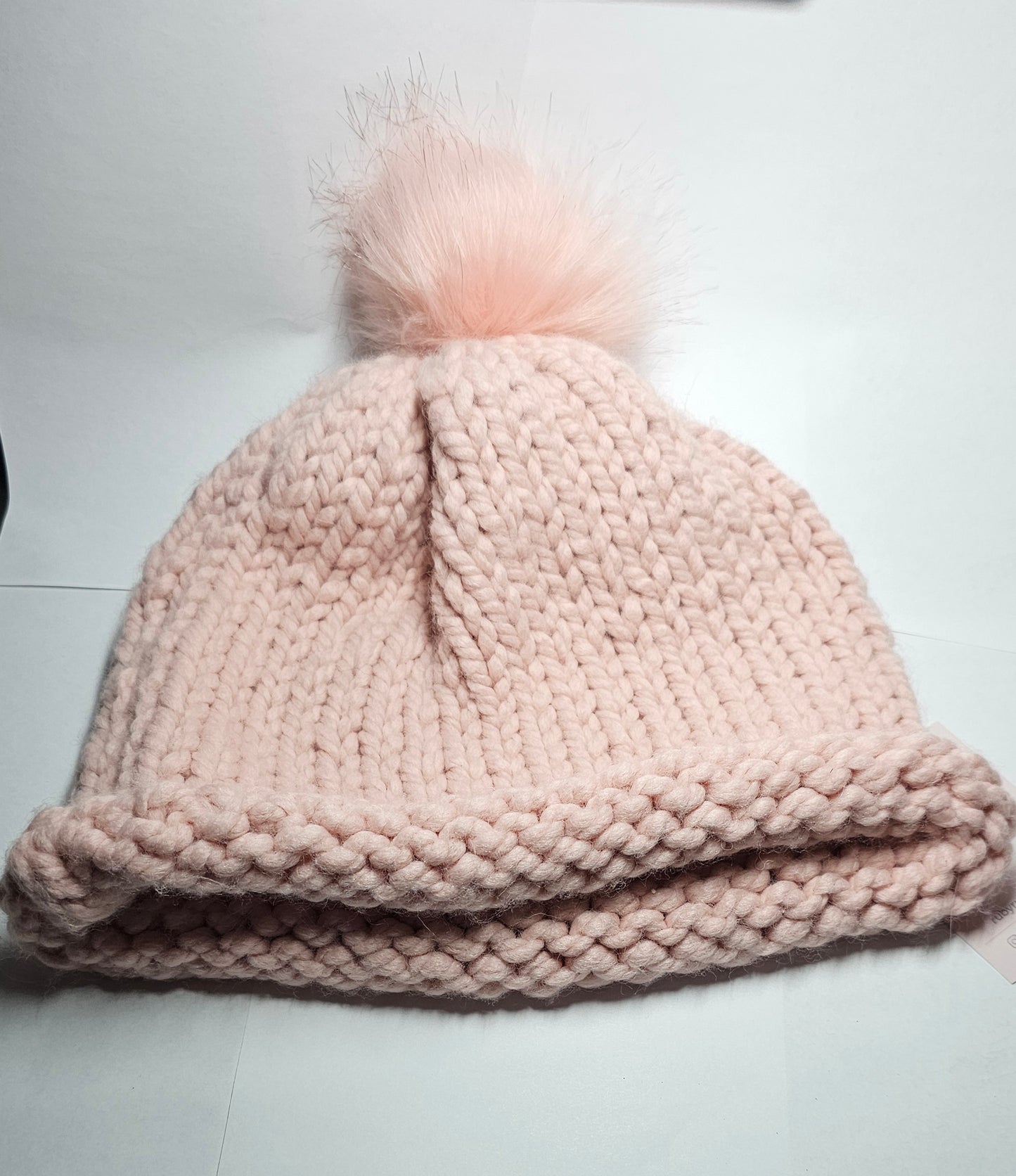 Pink chunky beanie