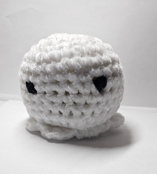White plush velvet crochet Octo