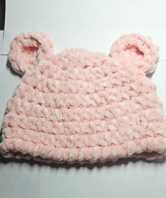 Baby Bear plush Pink Toddler beanie